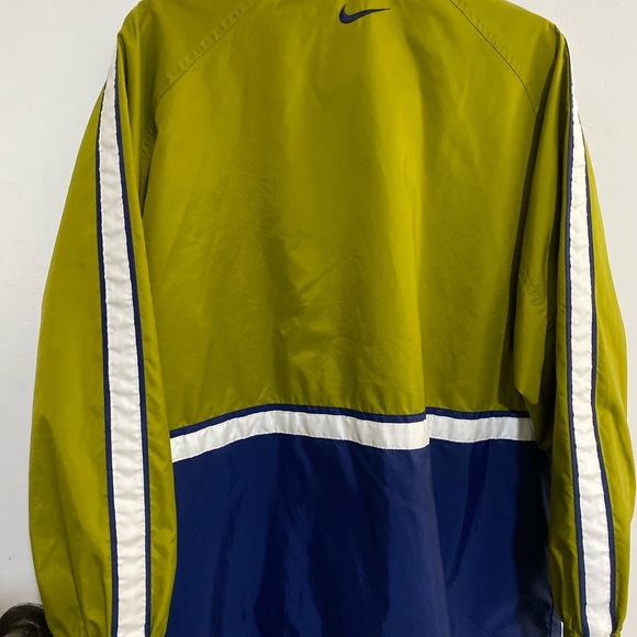 NIKE Vintage 90’s Windbreaker White Tag Full Zip Green Navy Blue Jacket Size M - Picture 3 of 15